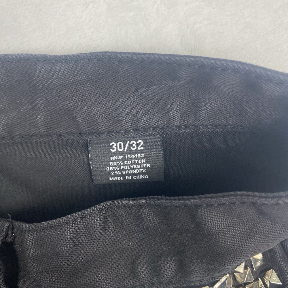 Kloud 9 Jeans Size 30/32 Black Painted Studded Design Streetwear Pockets Casual - Picture 15 of 16